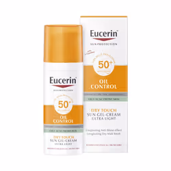 Eucerin Oil Control Sun Gel-Cream Dry Touch SPF 50+ 50ml, Unscented Sun Protection Gel for Sensitive, Oily and Acne-Prone Ski ...