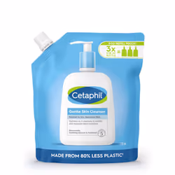 Cetaphil Gentle Skin Cleanser Eco Refill Pouch, 710ml, Face & Body Wash, for Normal to Dry Sensitive Skin, Soap Free with Nia ...