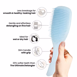 Tangle Teezer Ultimate Detangler Brush, Dry & Wet Hair Brush, Reduces Breakage for Colour-Treated, Fine, & Fragile Hair Types, Large, Seafoam Blue