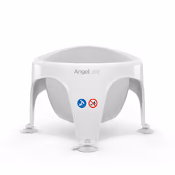 Angelcare - Baby Bath Seat - Soft Touch Support - Water Level Indicator - Fixation by Suction Cups - Grey