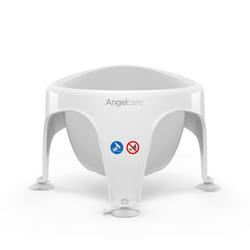 Angelcare - Baby Bath Seat - Soft Touch Support - Water Level Indicator - Fixation by Suction Cups - Grey