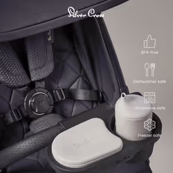 Silver Cross | Pram Snack Tray | Pram Accessories | Beaker & Snack Pot | Silcone | Clip On Snack Tray