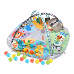 VTech 7-in-1 Touch & Feel Sensory Play Gym | Grow with Baby Developmental Gym | Suitable for Ages 0-24 Months, English Versio ...