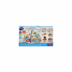 VTech 7-in-1 Touch & Feel Sensory Play Gym | Grow with Baby Developmental Gym | Suitable for Ages 0-24 Months, English Version