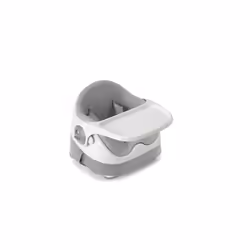Mamas & Papas Baby Bud Booster Seat for Dining, Detachable Tray, Harness, Adjustable Seat and Non-Slip Feet, Pebble Grey