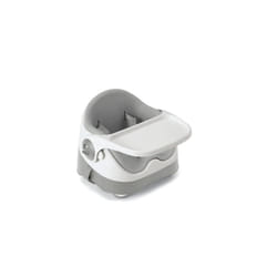 Mamas & Papas Baby Bud Booster Seat for Dining, Detachable Tray, Harness, Adjustable Seat and Non-Slip Feet, Pebble Grey
