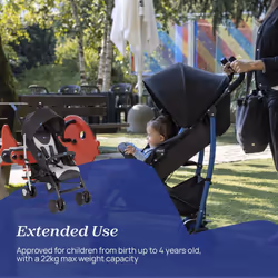 Chicco Echo Stroller, Stone | Birth to 22kg, Foldable, Lightweight, Lay-flat