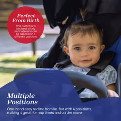 Chicco Echo Stroller, Stone | Birth to 22kg, Foldable, Lightweight, Lay-flat