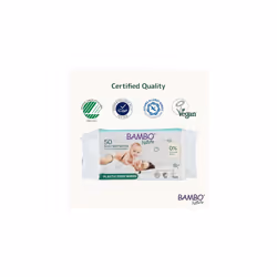 Bambo Nature Plastic-Free Wet Wipes (14x 50), Newborn Essentials, Eco-Labelled Baby Wipes, Gentle and Soft , Moisturising, Skin-Friendly,