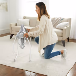 Ingenuity Comfort 2 Go Compact Portable 6-Speed Baby Swing with Music, Folds for Easy Travel - Cuddle Lamb, 0-9 Months