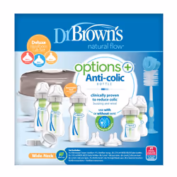 Dr. Brown's Options Plus Anti-Colic Feeding Baby Bottles for Newborn Giftset