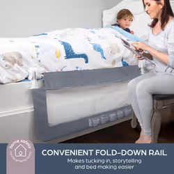 Dreambaby Prague Toddler Bed Rails Guard - Foldable & Portable Safety Barrier for Toddlers - Fits Single to King Size Mattresses with Flat Bed Bases -