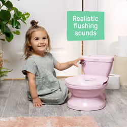 Summer by Ingenuity My Size Potty Pro in Pink, Infant Potty Training Toilet, Lifelike Flushing Sound, for Ages 18 Months, Up to 50 Pounds
