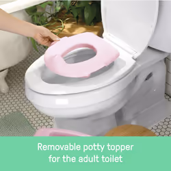 Summer by Ingenuity My Size Potty Pro in Pink, Infant Potty Training Toilet, Lifelike Flushing Sound, for Ages 18 Months, Up to 50 Pounds