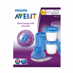 Philips Avent SCF618/10 Reusable Breast Milk Storage Cups - Pack of 10
