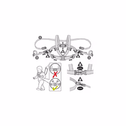 Clippasafe Adjustable Strap Soft and Breathable Anti-Lost Teddy Walking Harness for Toddlers, Babies and Kids - Navy or White