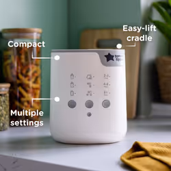 Tommee Tippee Multiwarm Bottle and Pouch Warmer, Warms Baby Feeds to Body Temperature in Minutes, Automatic Timer, White