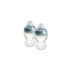 Tommee Tippee Baby Bottles, Natural Start Silicone Anti-Colic Baby Bottle with Slow Flow Breast-Like Teat, 260ml, 0+ Months, Self-Sterilising, Baby