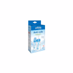 Dr. Brown's Anti-Colic Options+ Narrow Baby Bottle, 4oz/120 ml, with Level 1 Slow Flow Teat, Pack of 2, Blue
