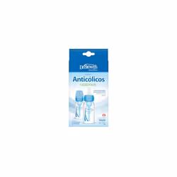 Dr. Brown's Anti-Colic Options+ Narrow Baby Bottle, 4oz/120 ml, with Level 1 Slow Flow Teat, Pack of 2, Blue