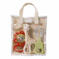 Sophie la Girafe Newborn Essentials Baby Gift Bag Containing 3 Baby Toys, Sophie the Giraffe Teething Toy, Teething Ring and ...