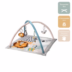 Nuby Animal Adventures Baby Play Mat ? Toy Activity Gym with Sensory Toys and Padded Base for Tummy Time, One Size