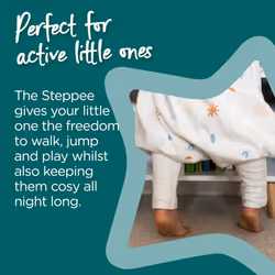 Tommee Tippee Baby Sleep Bag with Legs, The Original Grobag Steppeebag, Baby Romper Suit, Hip-Healthy Design, Soft Cotton-Rich Fabric, 18-36m, 1.0