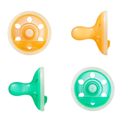 Tommee Tippee Breast-like Night Glow Dummy, Lightweight, One-Piece Silicone Design, 0-6m, 4 Pack