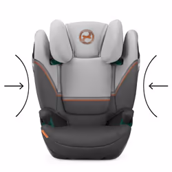 CYBEX Gold child seat Solution S2 i-Fix, For cars with and without ISOFIX, 100 - 150 cm, From approx. 3 to 12 years (15 - 50 kg), Lava Grey