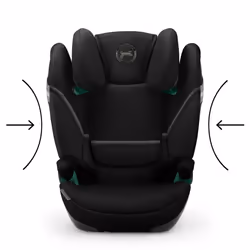 CYBEX Gold child seat Solution S2 i-Fix, For cars with and without ISOFIX, 100 - 150 cm, From approx. 3 to 12 years (15 - 50 kg), Moon Black