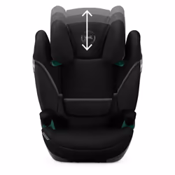CYBEX Gold child seat Solution S2 i-Fix, For cars with and without ISOFIX, 100 - 150 cm, From approx. 3 to 12 years (15 - 50 kg), Moon Black