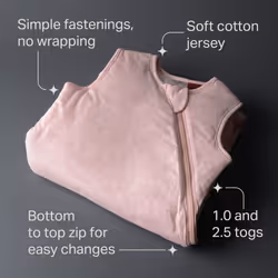 Tommee?Tippee?Baby Sleep Bag, The Original?Grobag, Hip-Healthy Design, Soft Cotton-Rich Fabric, 6-18m, 1.0 TOG, Blush