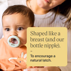Tommee Tippee Breast-Like Dummies, 0-6 month pack of 4 Dummiess with breast-like baglet, symmetrical design and BPA free