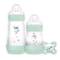 MAM Easy Start Colours of Nature Starter Self Sterilising Anti Colic Starter Set, Non-Shiny Matt Finish Newborn Bottle Set an ...