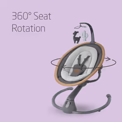 Maxi-Cosi Cassia Electric Baby Swing Chair, 0?6 Months, max 9kg, Baby Rocker, 12 melodies, 360? Seat Rotation, Automatic Motion Detection, 5 Swinging