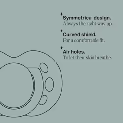 Tommee Tippee Anytime Dummies, 6-18 months, 6 pack of symmetrical, BPA free Dummiess