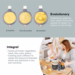 Babymoov Nutribaby Plus 6 in 1 Baby Food Maker, baby food blender and steamer, food processor for weaning, warmer, defroster, steriliser, nutritionist