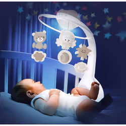 INFANTINO 3 in 1 Projector Musical Mobile - Convertible mobile, table and cot light and projector, with wake up mode to simulate daylight, complete