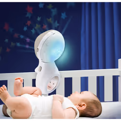 INFANTINO 3 in 1 Projector Musical Mobile - Convertible mobile, table and cot light and projector, with wake up mode to simulate daylight, complete