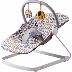 BABABING | Float Baby Bouncer | Reclining Baby Rocker with Contemporary Ellie Elephant Print | Portable Baby Seat with Exclus ...