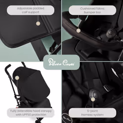 Silver Cross - Pop 2 Pushchair - Foldable Travel Stroller - Buggy - Adjustable/Lie Flat Seat - Newborn to 4 Years - Space