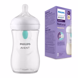 Philips Avent Natural Response Baby Bottle - 260ml Baby Milk Bottle with AirFree Vent, BPA Free for Newborn Babies Aged 1 Mon ...