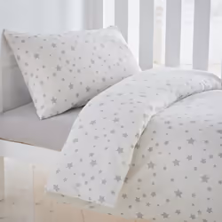 Silentnight Safe Nights Cot Bed Duvet Cover Set ? 100% Cotton Toddler Child Quilt Duvet Cover and Pillowcase Set ? Super Soft ...