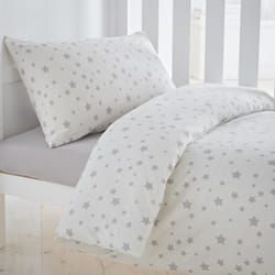 Silentnight Safe Nights Cot Bed Duvet Cover Set ? 100% Cotton Toddler Child Quilt Duvet Cover and Pillowcase Set ? Super Soft, Hypoallergenic and
