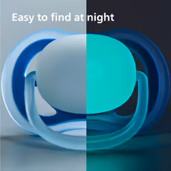 Philips Avent Ultra Air Soother - Pack of 4 Light, Breathable Soothers: 2 Glow in The Dark soothers and 2 Day soothers, 18M+ (Model SCF349/43)