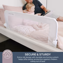 Dreambaby Maggie Bed Barrier - Fitted Beds and Flat Beds - Measures 110cm Wide and 50cm high
