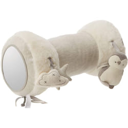 Mamas & Papas Tummy Time Roll, Interactive Soft Baby Pillow with Integrated Rattle, Wish Upon A Cloud