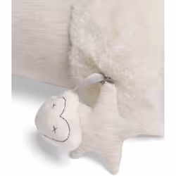 Mamas & Papas Tummy Time Roll, Interactive Soft Baby Pillow with Integrated Rattle, Wish Upon A Cloud