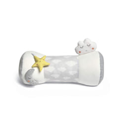 Mamas & Papas Tummy Time Roll, Interactive Soft Baby Pillow with Integrated Rattle, Dream Upon A Cloud