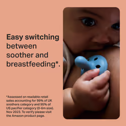 Tommee Tippee Breast-like Dummy, Lightweight, One-piece Silicone Design, Symmetrical Teat, 0-6m, 4 Pack